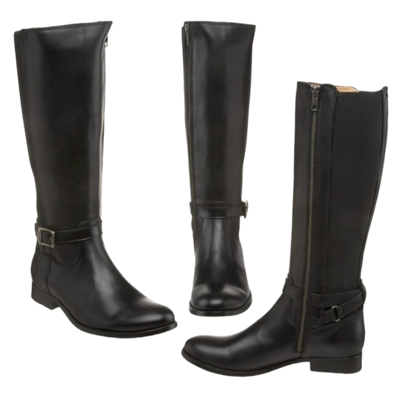 Frye Womens Melissa Gore Leather Tall 77291 Riding Moto boots shoes sz 6.5B - Picture 1 of 16